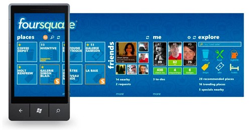 Перезапуск Foursquare для Windows Phone 7