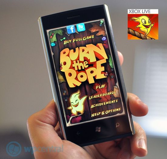 Burn the Rope! - новая игра Xbox Live для Windows Phone 7