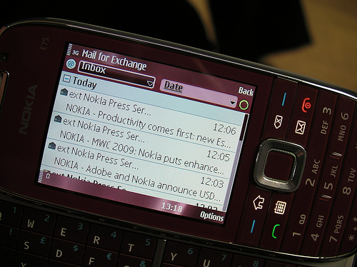 Nokia e75 меню